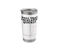 Well That Escalated Quickly Math Pun Stainless Steel Insulated Tumbler
