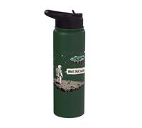 Well that Sucks Flat Earth Astronaut Funny Planets Space Stainless Steel Insulated Water Bottle