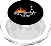 Well That Went Wrong Stick Figure Funny Sarcastic Humor PopSockets PopGrip for MagSafe