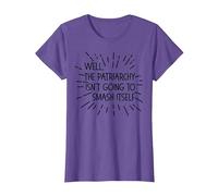 Well, The Patriarchy Isn't Going to Smash Itself Funny Meme T-Shirt, Women, Purple Heather, X-Large