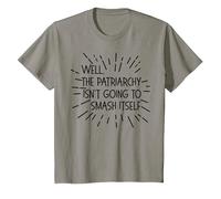 Well, The Patriarchy Isn't Going to Smash Itself Funny Meme T-Shirt, Youth, Slate Grey, 3T