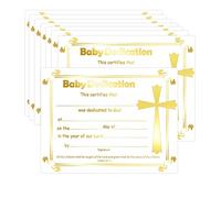 Well Tile 25 Pack Baby Dedication Certificate Card 8.5x11 Inch - Christening Baby Dedication Certificate Church Gifts