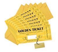 Well tile 8 Pack Golden Ticket Surprise Scratch Off Cards with Envelope Premium Surprise Birthday Card Ideal Scratch & Reveal Surprise Ticket Writing Your Own Gift Card