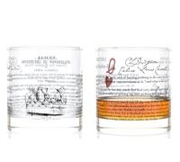 Well Told Classic Literature Rocks Glass Set of 2 - “Alice's Adventures in Wonderland” by Lewis Carroll - Old Fashioned Whiskey Glass Gift for Book Lovers (11 oz)