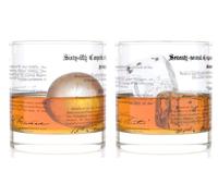 Well Told Prohibition Rocks Glasses Set of 2, 18th and 21st Amendment Barware, History-Themed Bourbon Glassware Gift Set for Whiskey Lovers, Old Fashioned Glasses