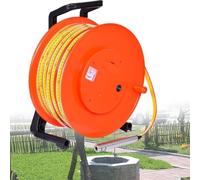 Well Water Depth Meter, Water Level Indicator for Wells and Boreholes, Groundwater Level Gauge with 0.6 Inch Fixed Probe, Steel Tape, Audible Signal, Portable Water Level Tool, 10m to 300m