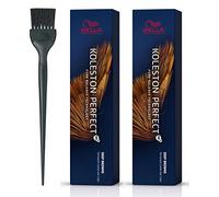 Wella Koleston Perfect Me+ Deep Browns 4/75 Pack of 2 Medium Brunette Mahogany Brown 60ml and Color Brush