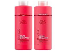 Wella Professionals Brilliance Duo Colour Shampoo 1000ml & Conditioner 1000ml for Coarse/Thick Hair