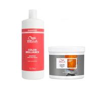 Wella Professionals Color Fresh Mask, Temporary Hair Colour Refresh Treatment, Invigo Color Brilliance Colour Protection Shampoo, 1x Hair Dye 500ml & 1x Colour Protection Shampoo 1l, Copper Glow