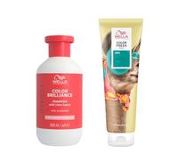 Wella Professionals Color Fresh Mask, Temporary Hair Colour Refresh Treatment, Invigo Color Brilliance Colour Protection Shampoo, 1x Hair Dye 150ml & 1x Colour Protection Shampoo 300ml, Mint