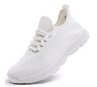WELLACE Trainers, women's shoes, trainers, running shoes, sports shoes, indoor shoes, lightweight walking shoes, jogging shoes, leisure shoes, street running shoes, summer shoes, White, 7 UK
