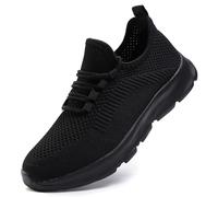 WELLACE Trainers, women's shoes, trainers, running shoes, sports shoes, indoor shoes, lightweight walking shoes, jogging shoes, leisure shoes, street running shoes, summer shoes, black, 4 UK