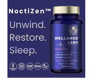 Wellance Labs NoctiZen™ Sleep Optimization & Relaxation in Blue | Size: 60 Caps Wellance Labs Blue 60 Caps