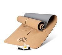 WELLAX Cork Yoga Mat - Non-Slip, Durable and Harmful Substances - Thick 72x24x0.2 Inches - Strap and Bag - Professional Yoga Pilates Fitness Mat