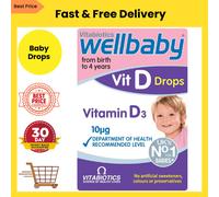 Wellbaby VIT D Drops by Vitabiotics - Vitamin D for Babies from Birth...