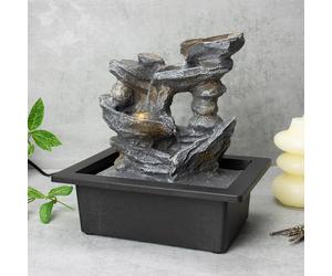 Wellbeing Cascading Rocks Illuminated Water Fountain