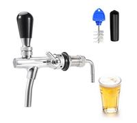WELLBOM Flow Control Beer Faucet Adjustable Draft Beer Faucet, G5/8in Thread Beer Tap Faucet, All Stainless Steel Draft Beer Faucet, Beer Tap for Home Brew