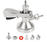 WELLBOM G Type Sankey Keg Coupler 304 Stainless Probe, European G System Beer Keg Coupler Home Brewing Draft Beer Tap Dispenser G Coupler Keg Connector 55PSI Auto Pressure Relief Fit 5/16'' Beer Line
