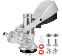 WELLBOM Keg Coupler, S Type Sankey Keg Coupler 304 Stainless Probe, S System Beer Keg Coupler Draft Beer Tap Dispenser S Coupler Keg Connector 55PSI Auto Pressure Relief Fit 5/16'' Beer Line Gas Line