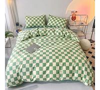 Wellboo Green and White Comforter Sets Twin Women Men Sage Green Checkerboard Grid Bedding Comforters Cotton Boys Girls Modern Grass Green Plaid Checkered Quilts Modern Buffalo Geometric Abstract Bed