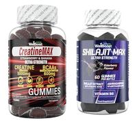 WellBoost Strength & Vitality Max Bundle - Creatine MAX + Shilajit MAX Vegan Gummies - Boost Energy, Muscle Strength & Daily Wellness (1 Month Supply)