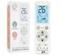 Wellclima Plus 2.0 - Universal Remote Control for Air Conditioner with the Widest Compatibility on the Market, Backlit Keyboard and Display, LED Flashlight, Direct Wellclima Support
