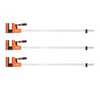 WellCut Bar Clamps 1000mm x 95mm, Parallel Jaw Clamp, Quick Release Professional Woodworking F Clamps with 600kg Clamping Force Heavy Duty Super Strong Fully Adjustable (Pack of 3)