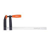 WellCut Bar Clamps 120x400mm Professional Wood Working F Clamps Quick Slide Bar Heavy Duty Steel C45 Anti-Slip Grip Anti-Scratch Clamping Force 320 kg
