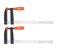Wellcut F-Clamps 120X400mm Heavy-Duty Bar Clamps 320Kg Clamping Force Pack Of 2