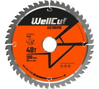 Wellcut Tct Extreme Circular Saw Blade 190mm X 30mm X 48T, Suitable For Hs7601J, C7U2, Dwe576, Gks65 (Wc-C1903048)