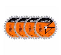Wellcut Tct Extreme Circular Saw Plunge Saw Blade 160mm X 20mm X 28T Suitable For Festool - Ts55 - Pack Of 4