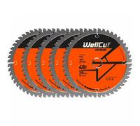 Wellcut Tct Extreme Mitre Saw Table Saw Blade 216mm X 30mm X 48T, Suitable For C8Fsr, Dws774, Kgs216, Gcm8Sjl - Pack Of 5