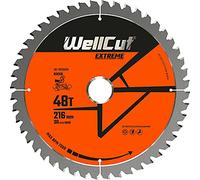 WellCut TCT Extreme Wood Plunge Saw Blades 216mm 30mm Bore 24T, 48T, 60T (48 Teeth)