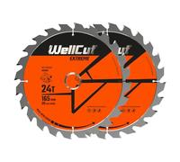 WellCut TCT Saw Blade 160mm x 28T x 20mm Bore Suitable for Festool - TS55 Pack of 2