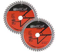 WellCut TCT Saw Blade 160mm x 48T x 20mm Bore Suitable For Festool - TS55 Pack of 2