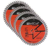 WellCut TCT Saw Blade 160mm x 48T x 20mm Bore Suitable For Festool - TS55 Pack of 4