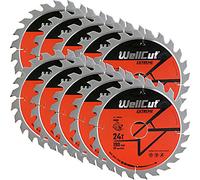 WellCut TCT Saw Blade 190mm x 24T x 30mm Bore Suitable for HS7601J, HS7100, 5704R, 5703R, DWE576 Pack of 10