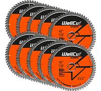 WellCut TCT Saw Blade 190mm x 60T x 30mm Bore Suitable for 5703R, DWE576, DW62, C7U2, GKS190, GKS65 Pack of 10