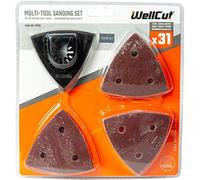 Wellcut WC-MTS31 Mix Multi Tool 31 Pieces Sanding Set Suitable for Wood