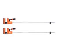 WellCut Bar Clamps 1000mm x 95mm, Parallel Jaw Clamp, Quick Release Professional Woodworking F Clamps with 600kg Clamping Force Heavy Duty Super Strong Fully Adjustable (Pack of 2)