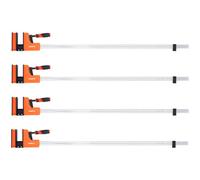 Wellcut Woodworking Parallel Jaw Bar Clamp Set 1200 X 95mm Quick Release 600Kg Clamping Force Heavy Duty Pack Of 4