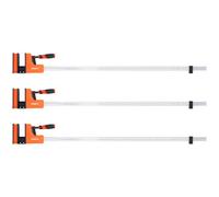 Wellcut Woodworking Parallel Jaw Bar Clamp Set 1200 X 95mm Quick Release 600Kg Clamping Force Heavy Duty Pack Of 3
