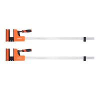 WellCut Bar Clamps 800mm x 95mm, Parallel Jaw Clamp, Quick Release Professional Woodworking F Clamps with 600kg Clamping Force Heavy Duty Super Strong Fully Adjustable (Pack of 2)