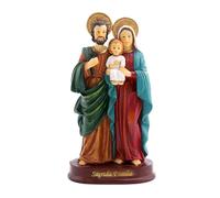WELLDOER Holy Family Statue With Child Catholic Standing Figurine Religious Gift For Home Decors Desktop Table Ornament Colorful Nativity Ornament For Catholic Christian Collections