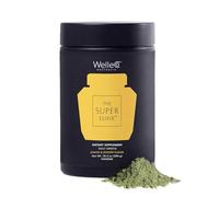 WelleCo The Super Elixir Daily Greens Powder, Probiotic Drink Mix with Whole Foods, Gluten Free, Vegan Gut Health Powder, Energy, Immunity, Healthy Skin, Hair & Nails, 300g Jar (Lemon Ginger)
