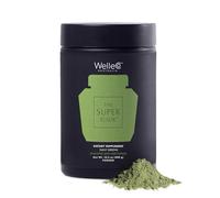 WelleCo The Super Elixir Greens Powder Supplement, Daily Gut Support, Energy & Skin Glow, Probiotics & Mushrooms, Dairy-Free, Gluten-Free & Vegan, 300g, Original Pineapple & Lime