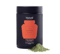 WelleCo The Super Elixir Greens Powder Supplement, Daily Gut Support, Energy & Skin Glow, Probiotics & Mushrooms, Dairy-Free, Gluten-Free & Vegan, 300g, Blood Orange
