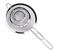 Wellehomi Fine Wire Mesh Kitchen Sieve Set 7,12,18cm with Rim - Upgraded Verison Stainless Steel Food Strainer & Sieve, Ideal for Straining Quinoa Juice Tea Jams Flour Sugar