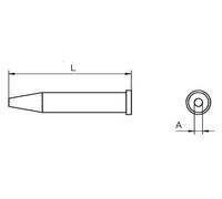 WELLER 2.4mm Straight Soldering Iron Tip for use with WP120 Soldering Pencil