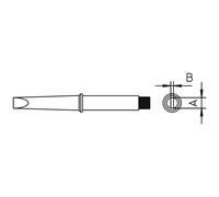 Weller 4CT6C8-1 Soldering Tip Chisel 3.2mm Straight 1 piece
